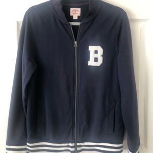 Brooks Brothers French Terry Letterman Lightweight Baseball Jacket Size S